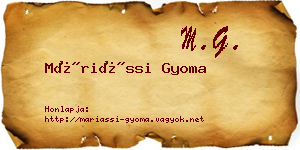 Máriássi Gyoma névjegykártya